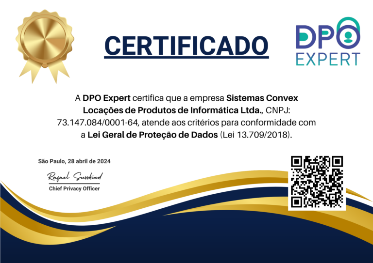 Certificado LGPD Convex