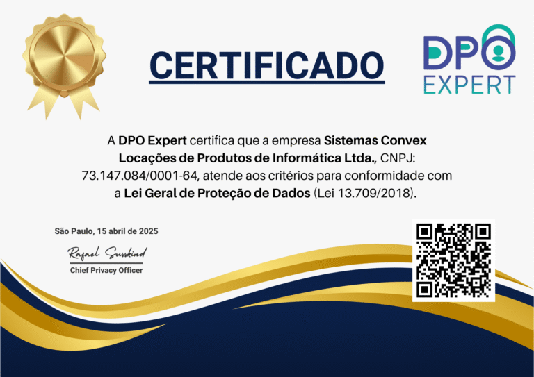 Certificado de conformidade Convex