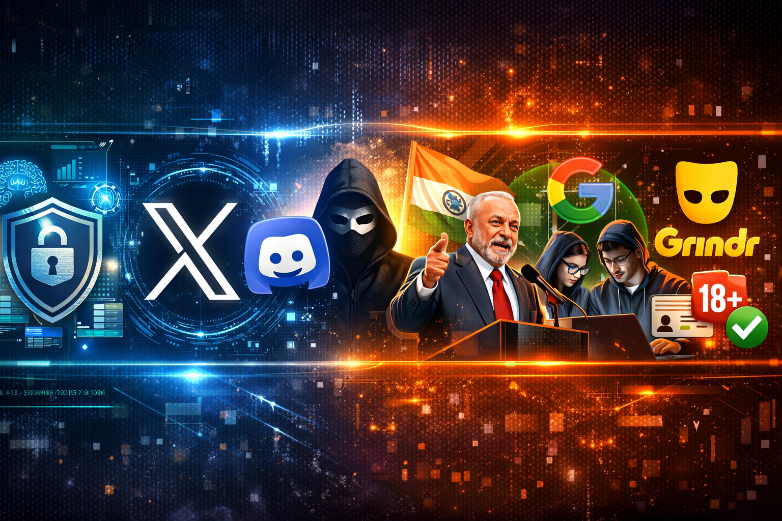 Imagem futurista que engloba as Noticias de Privacidade e Proteção de Dados desta semana. Confira!